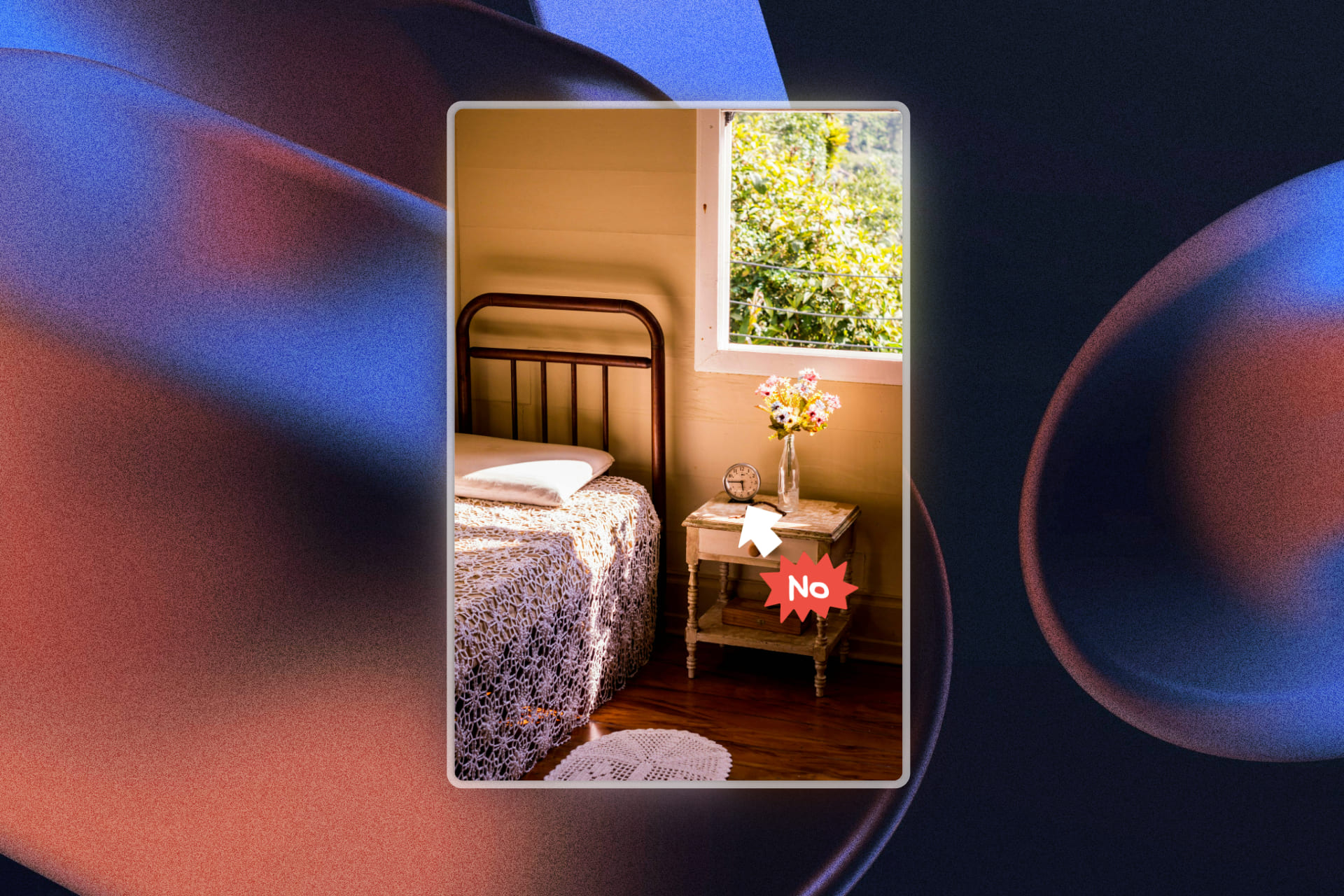 no clock in bedroom