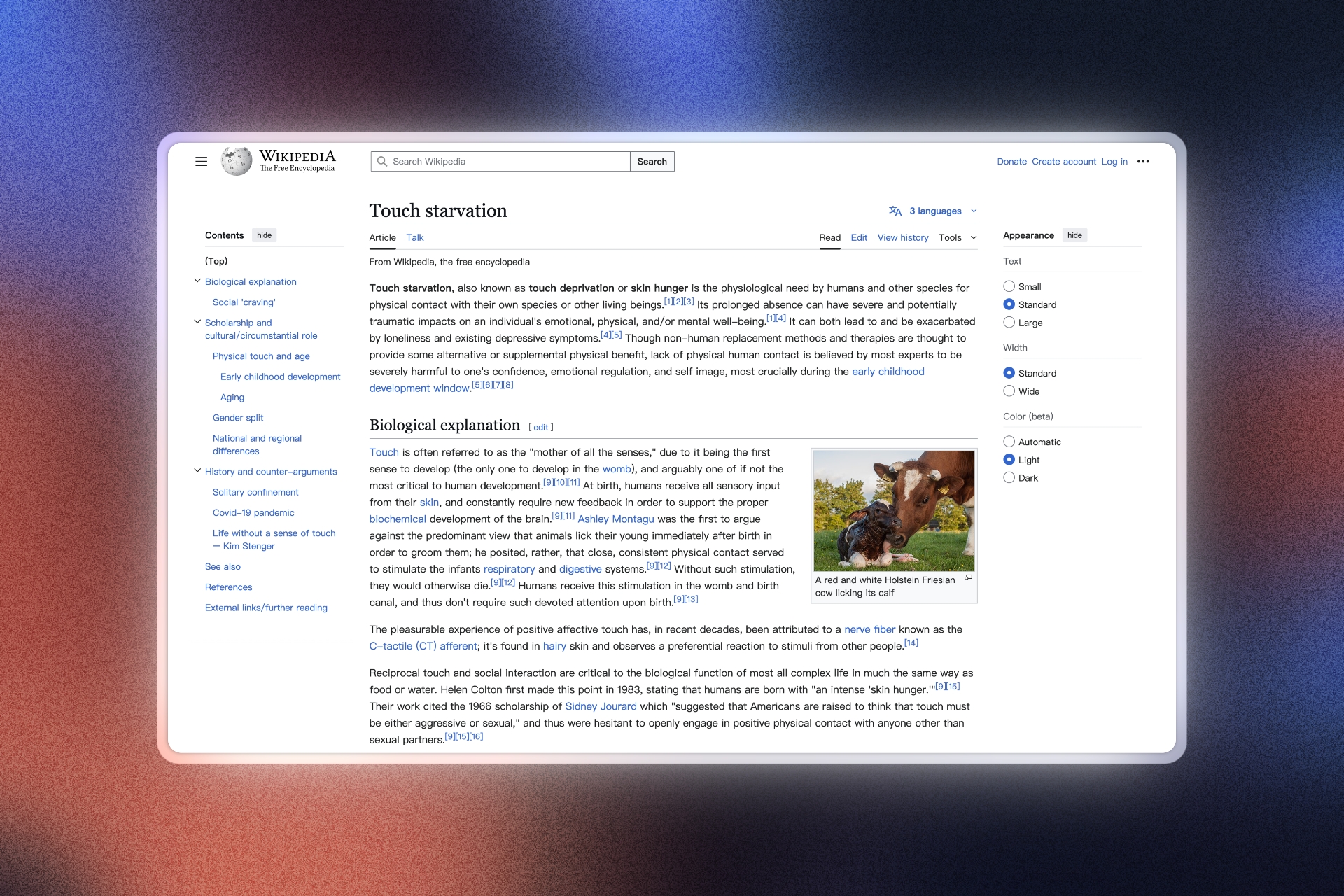 touch starvation wiki